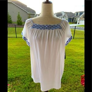 💙Chaps White Top NWT💙